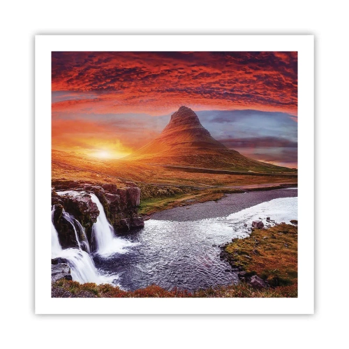 Affiche - Poster - Vue de la terre du milieu - 60x60 cm