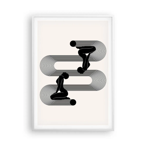 Affiche dans un cadre blanc - Poster - Symétrie sensuelle - 70x100 cm