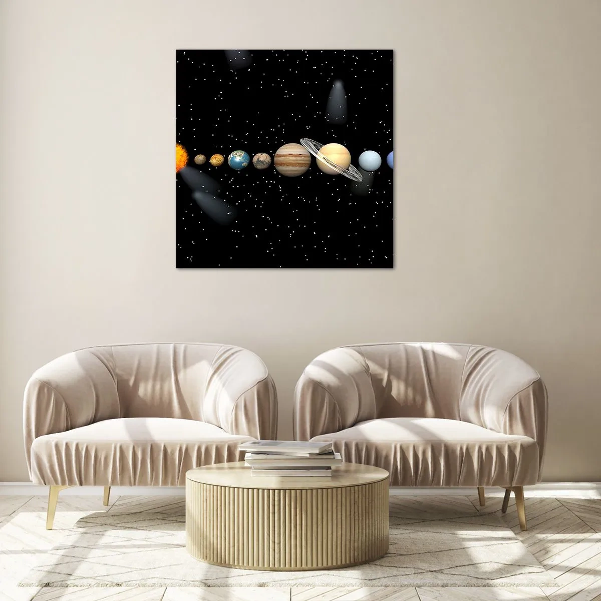 Impression sur verre - Image sur verre - Et les planètes sont folles, sont folles... - 30x30 cm
