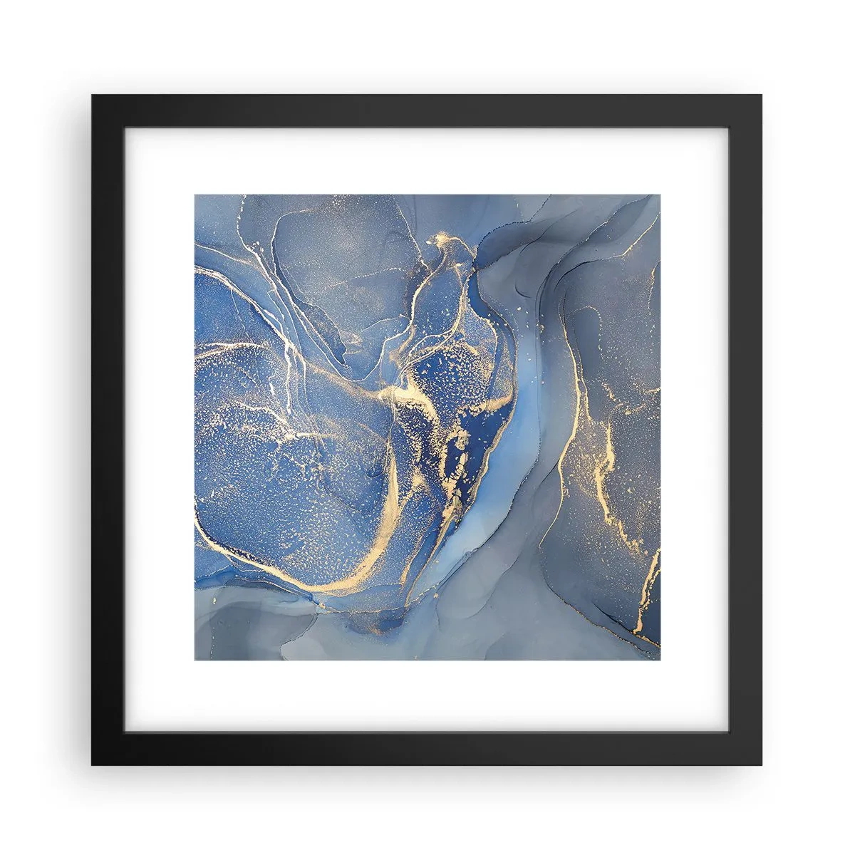 Affiche dans un cadre noir - Poster - Poussière d'or - 30x30 cm