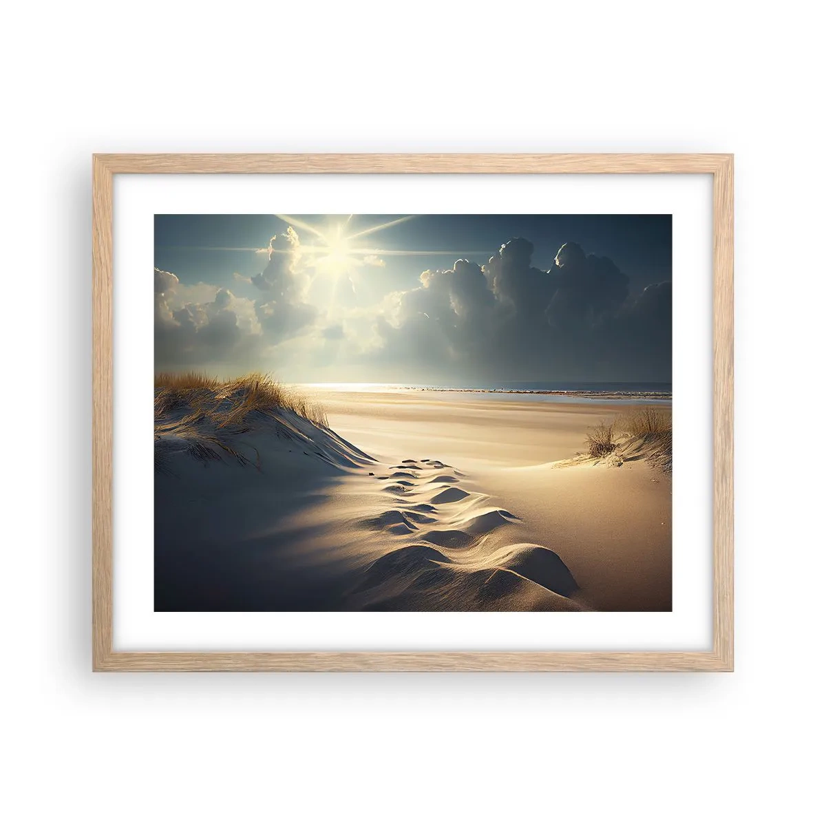 Affiche dans un chêne clair - Poster - Un paysage apaisant - 50x40 cm