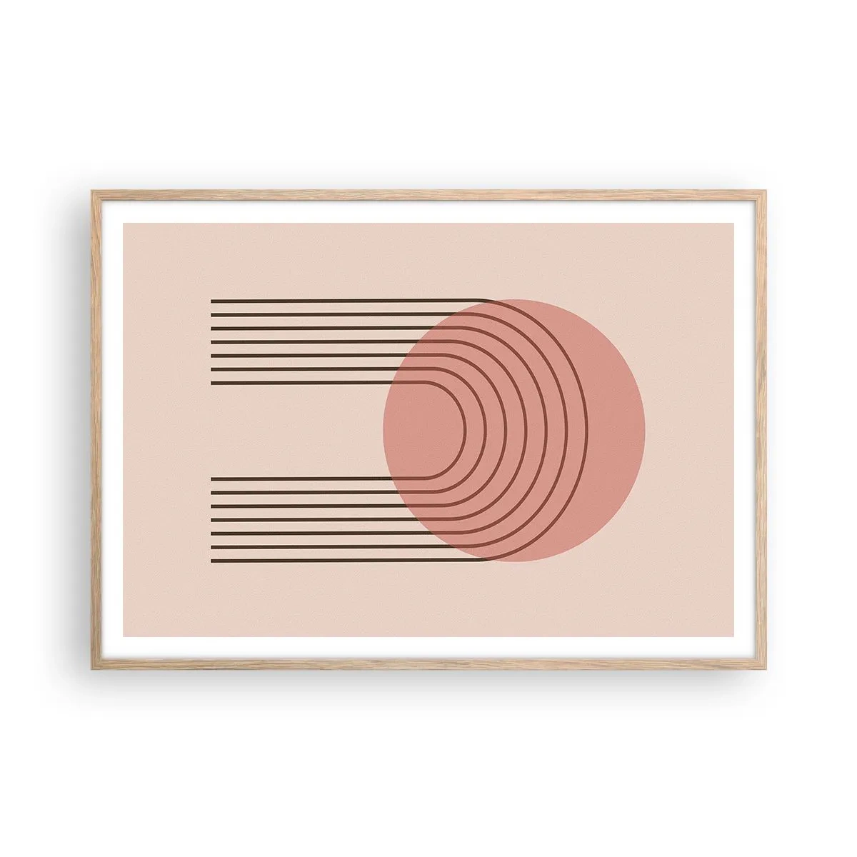 Affiche dans un chêne clair - Poster - Attraction irrésistible - 100x70 cm