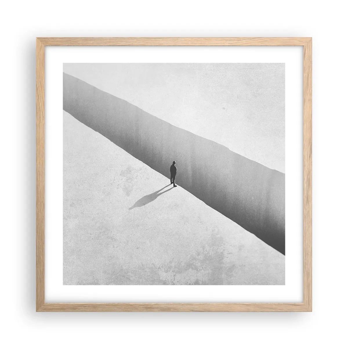 Affiche dans un chêne clair - Poster - Un objectif clair - 50x50 cm