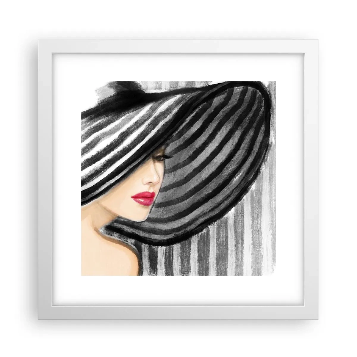 Affiche dans un cadre blanc - Poster - Où te chercher ? - 30x30 cm