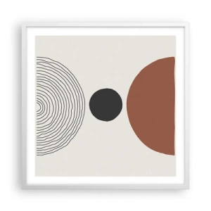 Affiche dans un cadre blanc - Poster - Au centre de l'attention - 60x60 cm