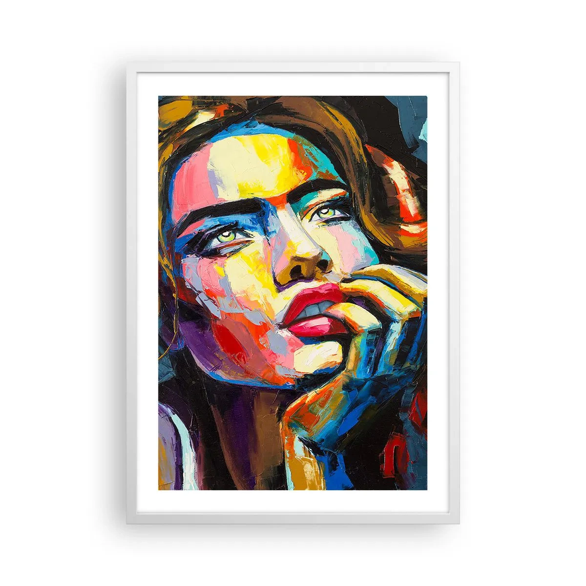 Affiche dans un cadre blanc - Poster - Les rêves volent dans le ciel comme des oiseaux - 50x70 cm