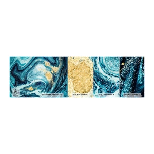 Échantillon De Papier Peint Standard Eco - Vortex bleu - Abstraction, Morceau, Modèle moderne - 100x30 cm