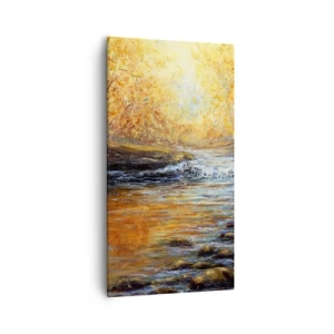 Impression sur toile - Image sur toile - Le ruisseau d'or - 55x100 cm