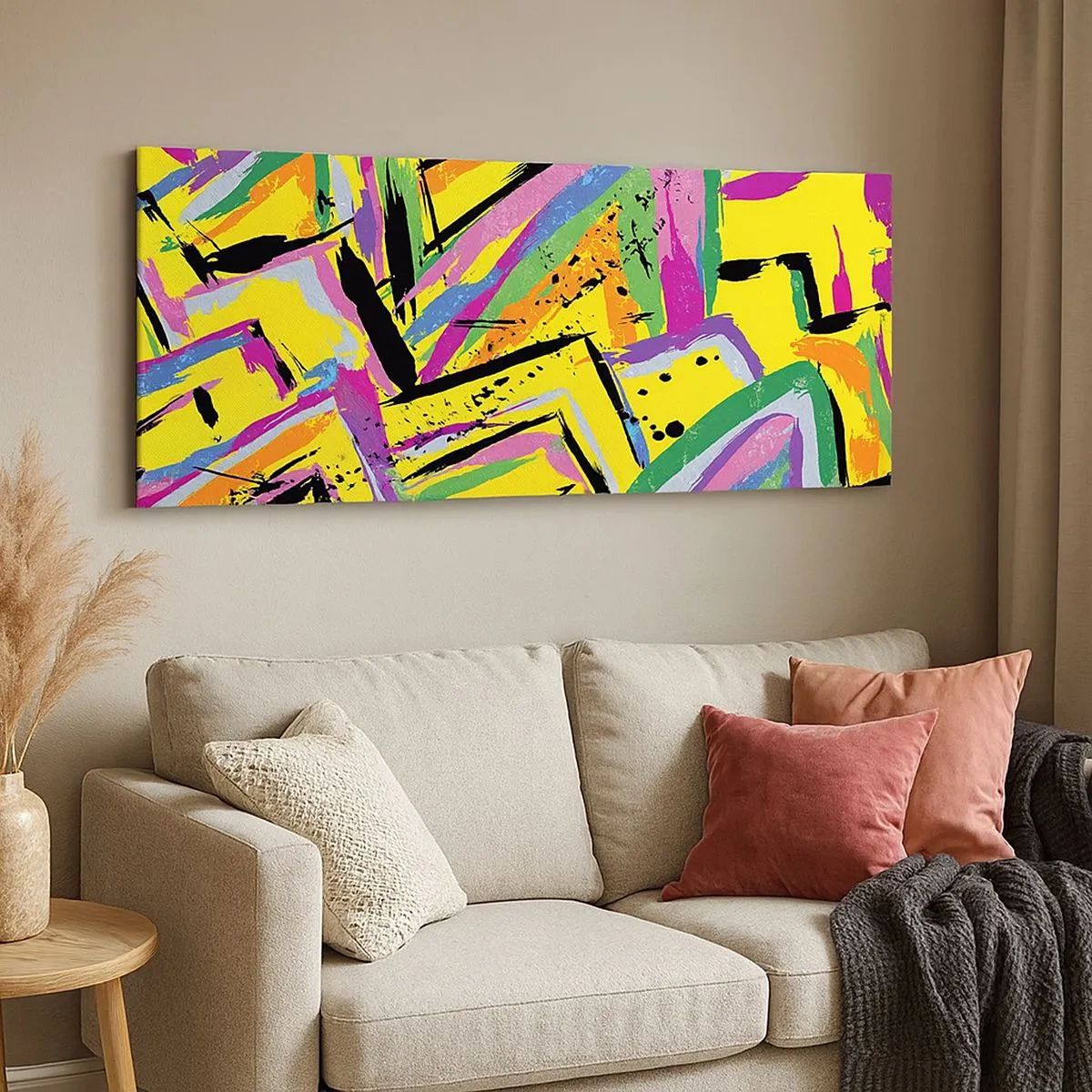 Impression sur toile - Image sur toile - Jusqu'à ce qu'il crie de joie - 100x40 cm