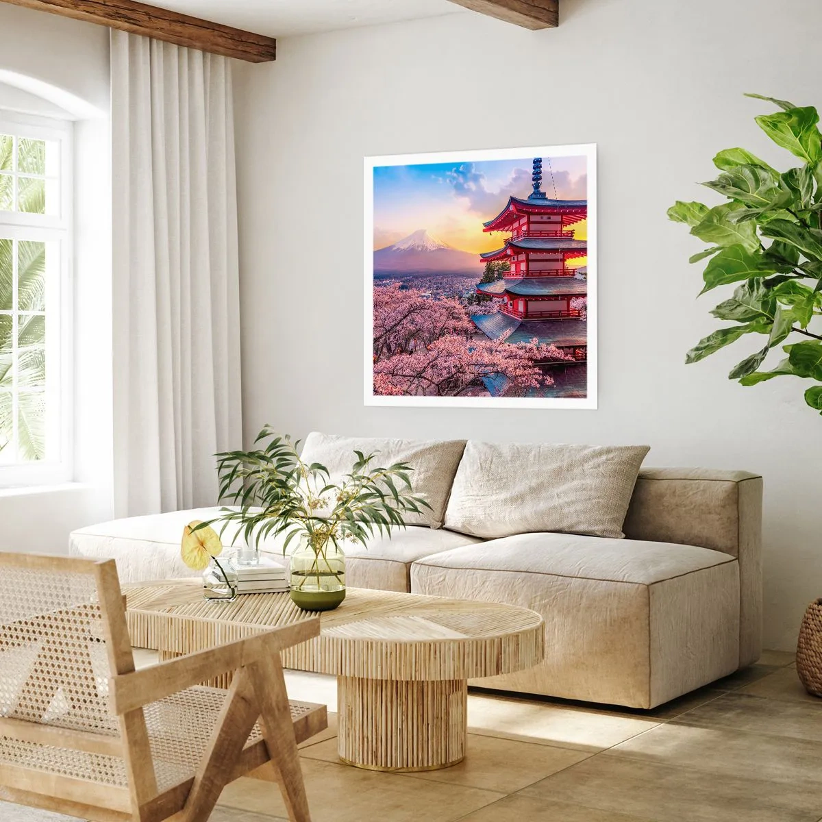 Affiche - Poster - Essence d'âme japonnaise - 60x60 cm