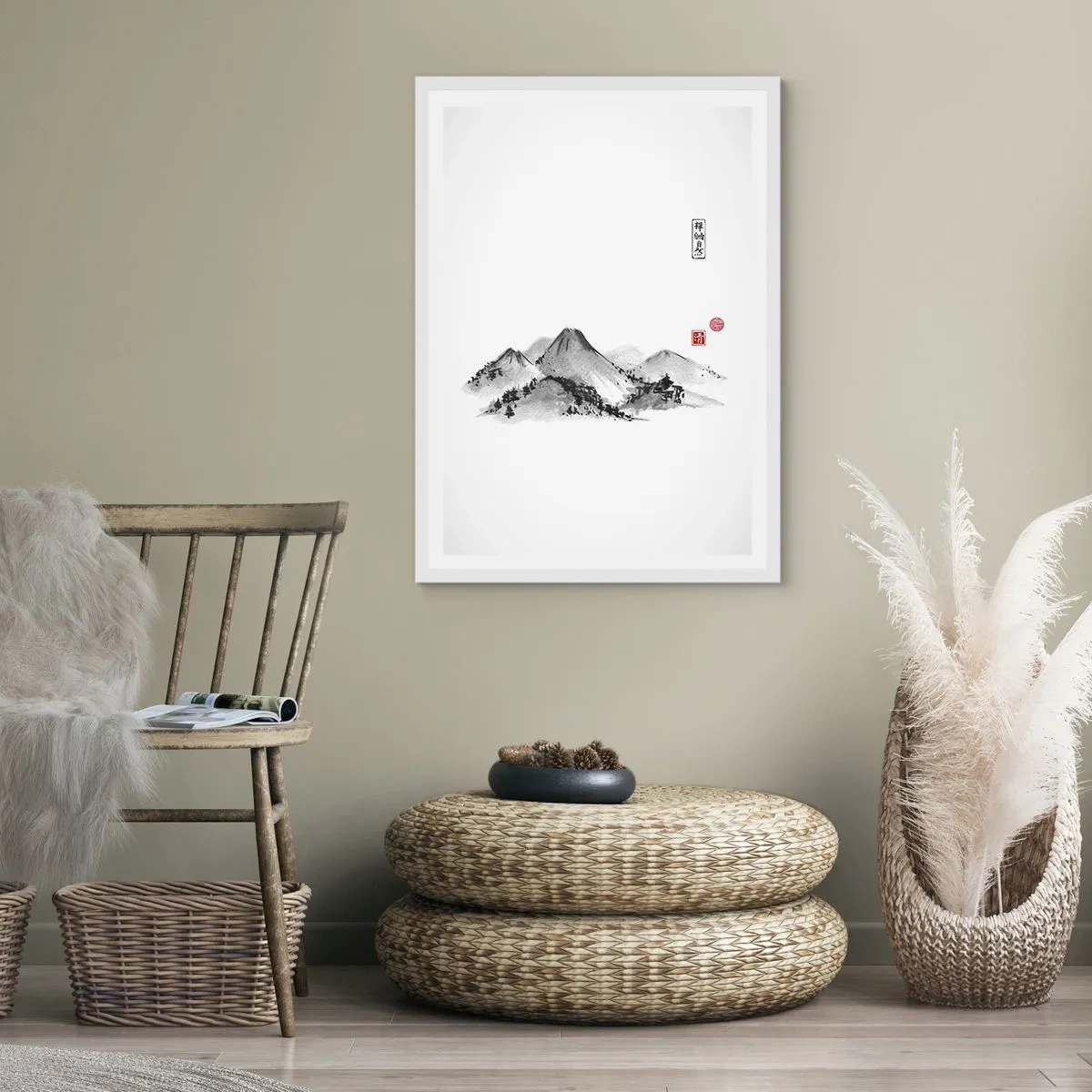 Affiche dans un cadre blanc - Poster - Au-delà de la distance - 61x91 cm