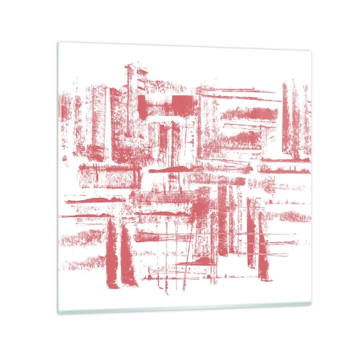 Impression sur verre - Image sur verre - La ville rouge - 40x40 cm
