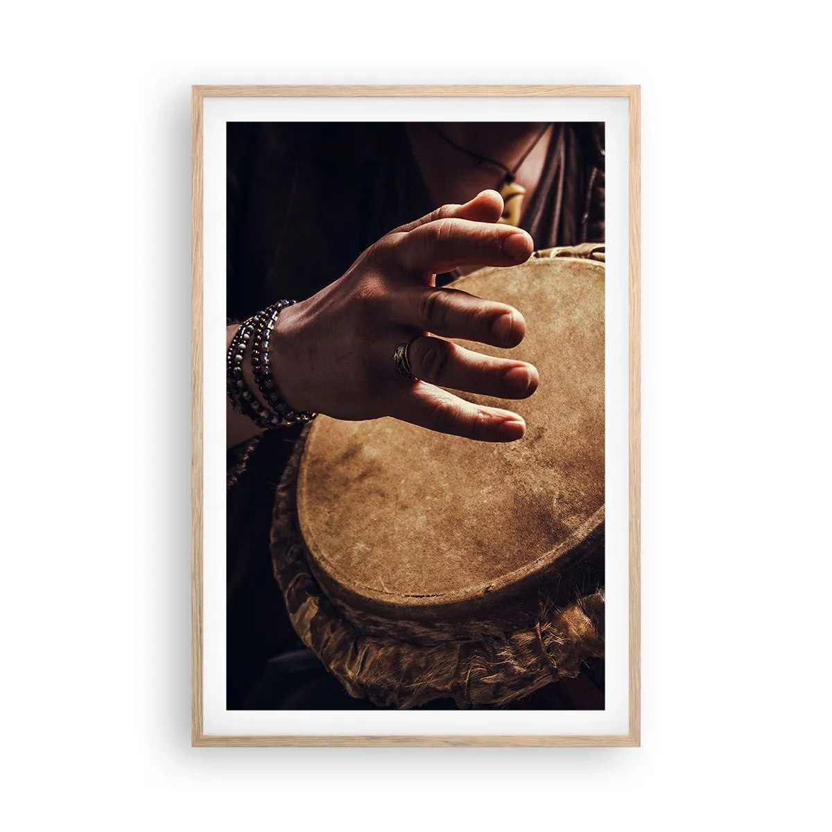 Affiche dans un chêne clair - Poster - Au rythme du coeur - 61x91 cm