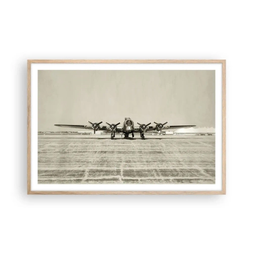 Affiche dans un chêne clair - Poster - Toujours prêt! - 91x61 cm