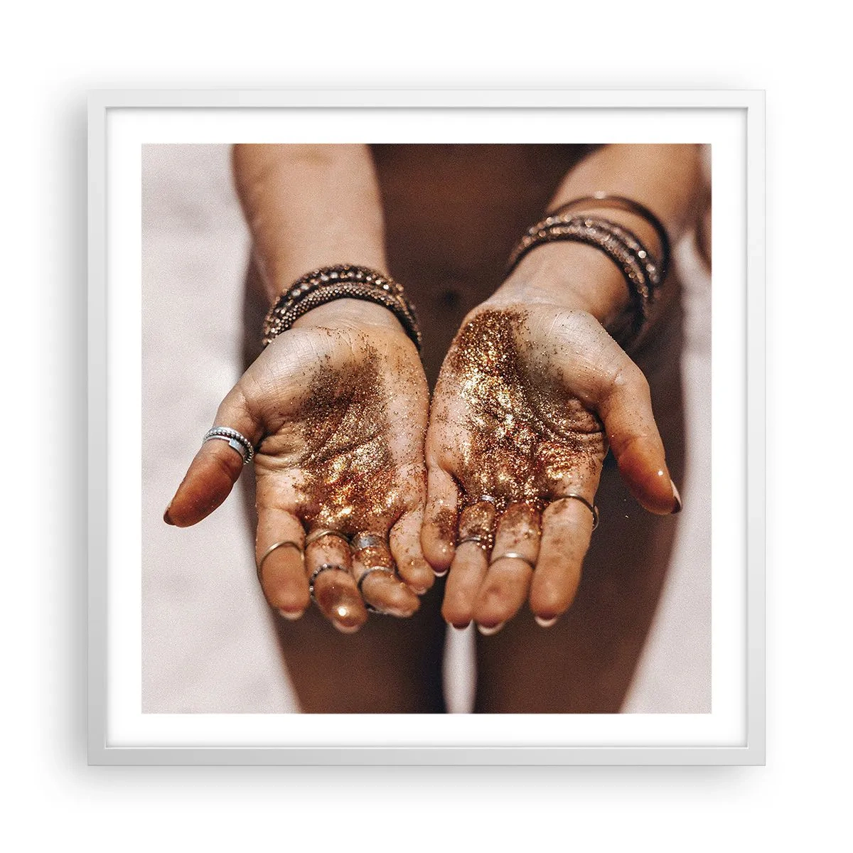 Affiche dans un cadre blanc - Poster - Un don pour vous - 60x60 cm