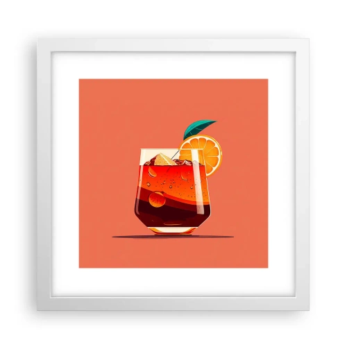 Affiche dans un cadre blanc - Poster - Rafraîchissement d'été - 30x30 cm
