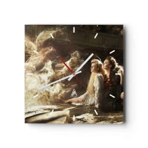 Horloge murale - Pendule murale - Et il y a eu la poésie - 40x40 cm