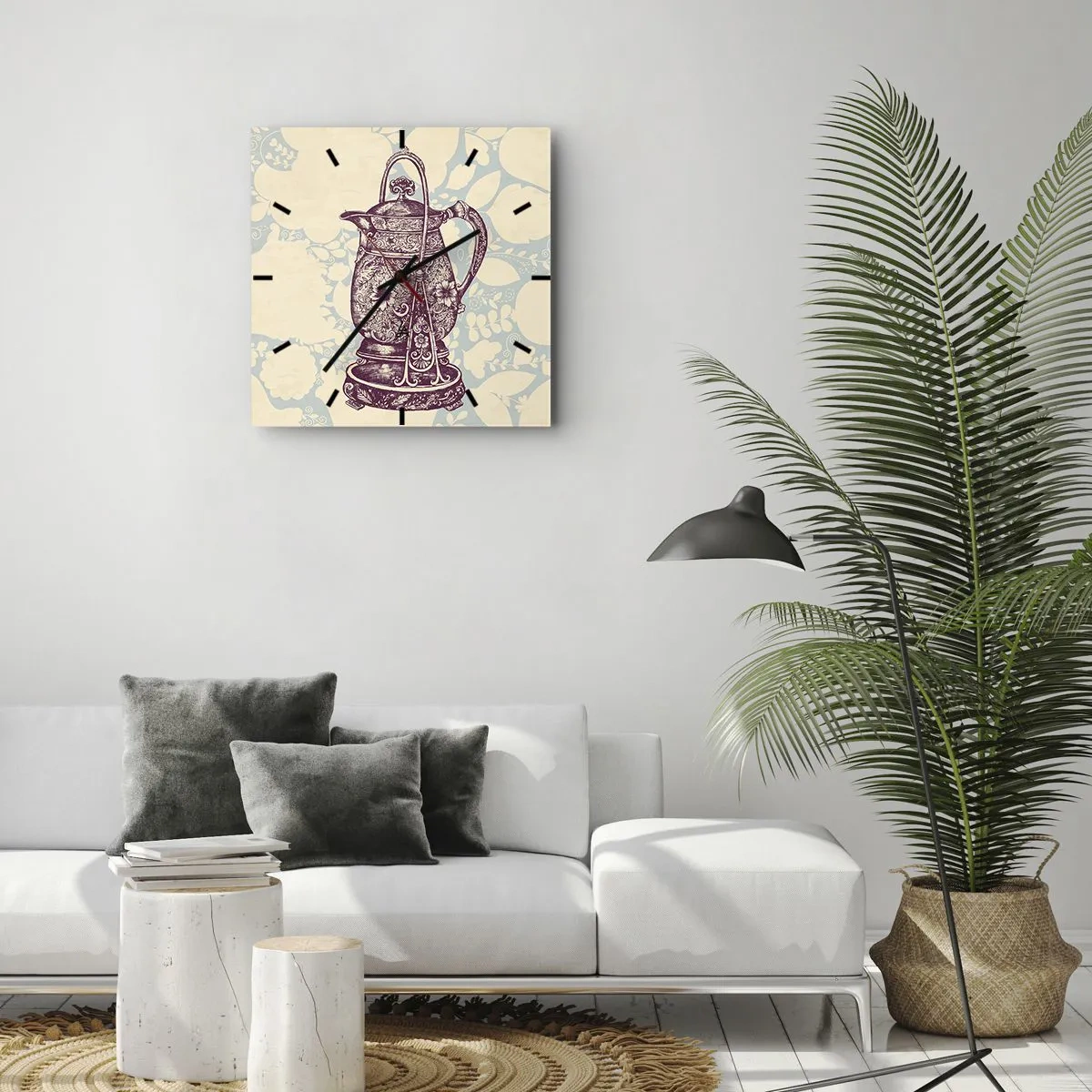 Horloge murale - Pendule murale - La beauté du quotidien - 40x40 cm