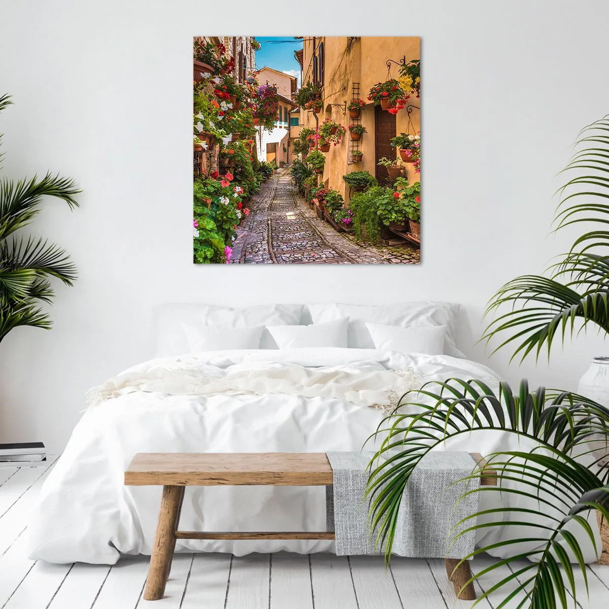 Impression sur toile - Image sur toile - Ruelle italienne - 70x70 cm