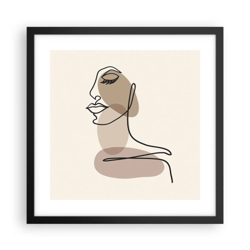 Affiche dans un cadre noir - Poster - S'écouter - 40x40 cm