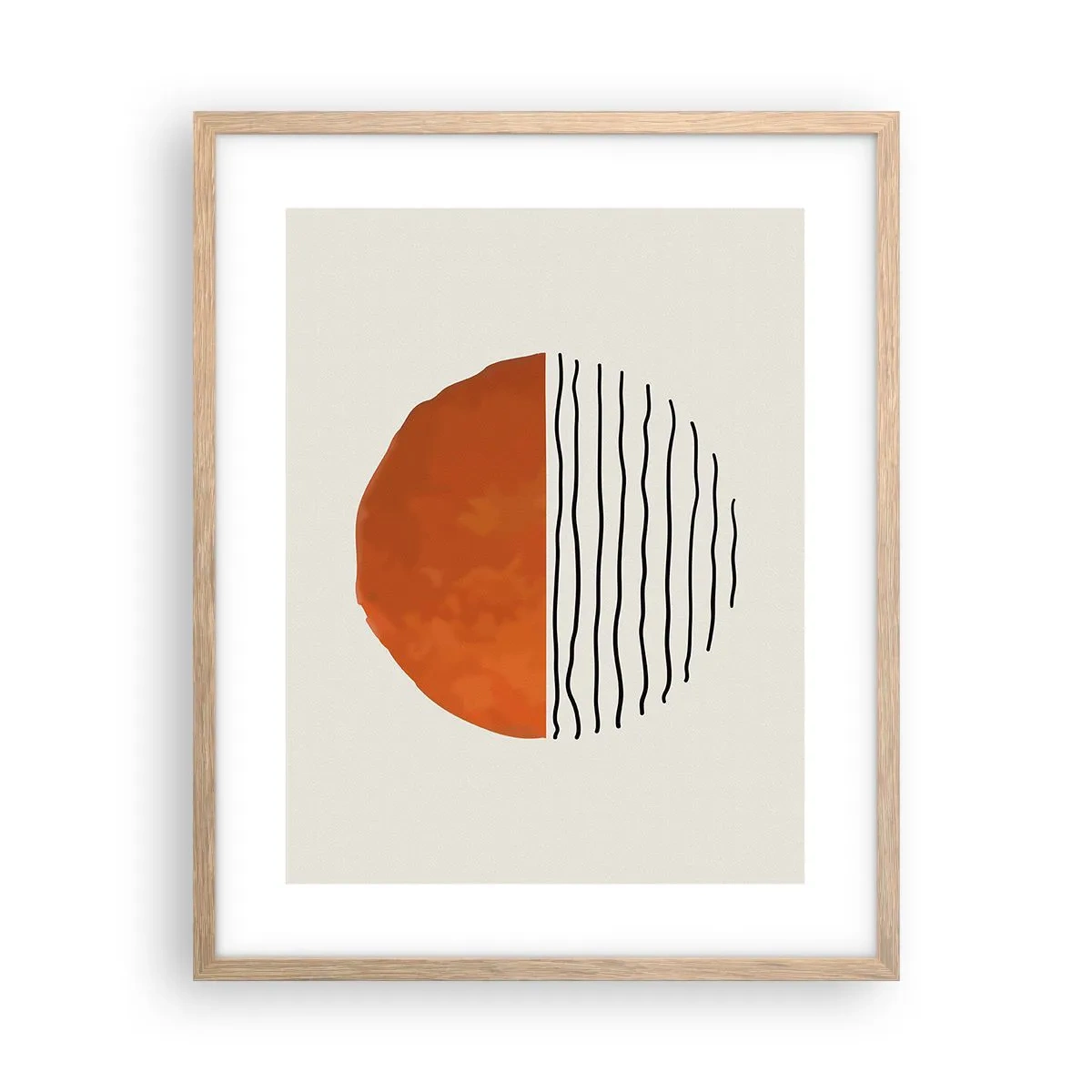 Affiche dans un chêne clair - Poster - Dans un climat japonnais - 40x50 cm