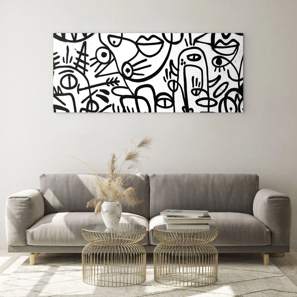 Impression sur verre - Image sur verre - Visages et mirages - 100x40 cm