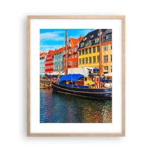 Affiche dans un chêne clair - Poster - Quai joyeux - 40x50 cm