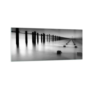 Impression sur verre - Image sur verre - Distance grise dans le brouillard - 100x40 cm