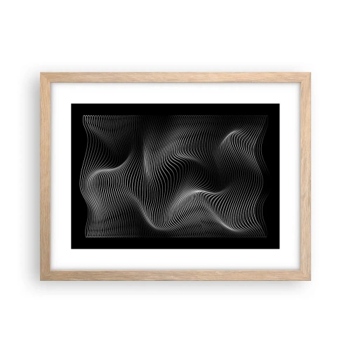 Affiche dans un chêne clair - Poster - Danse de lumière dans l'espace - 40x30 cm