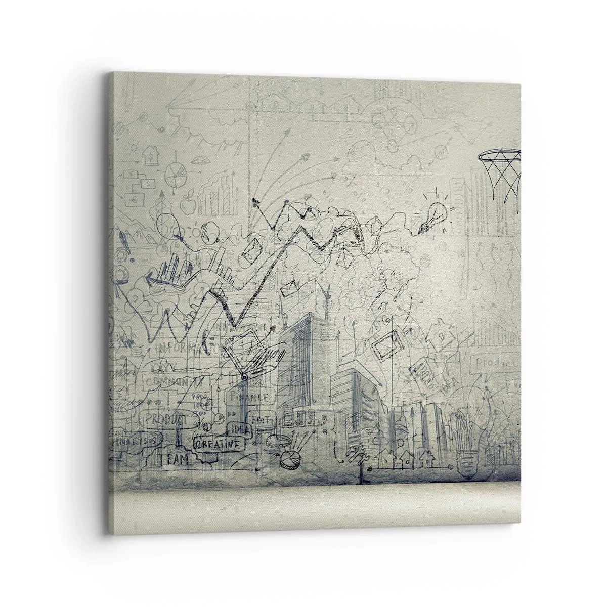 Impression sur toile - Image sur toile - Ma vie fantastique en ville - 70x70 cm