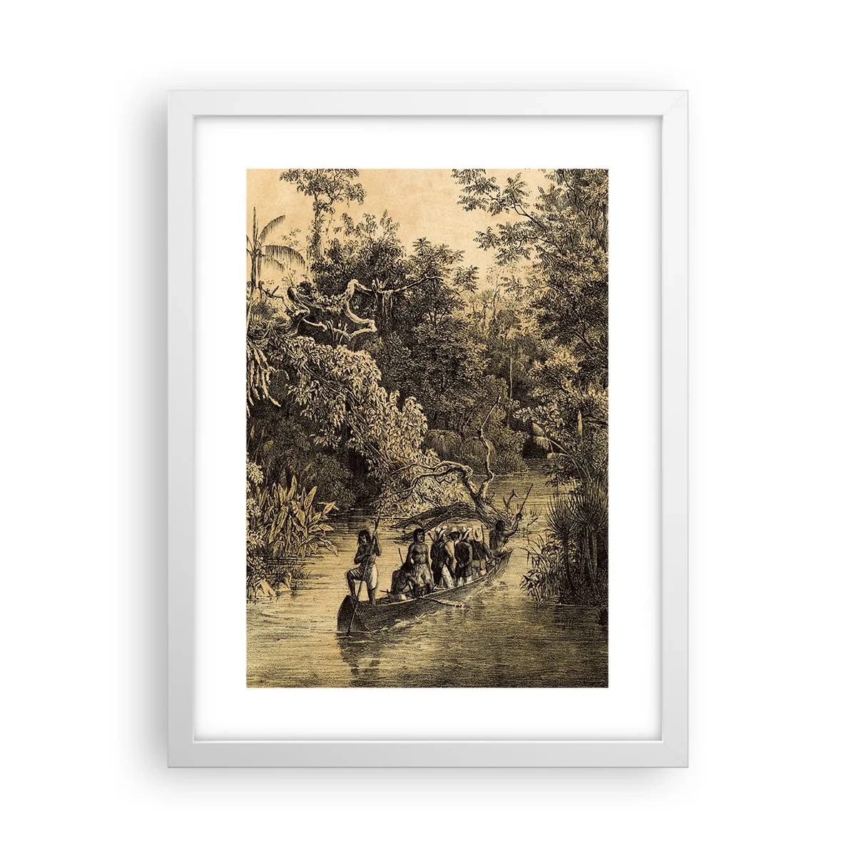 Affiche dans un cadre blanc - Poster - Expédition à la source - 30x40 cm