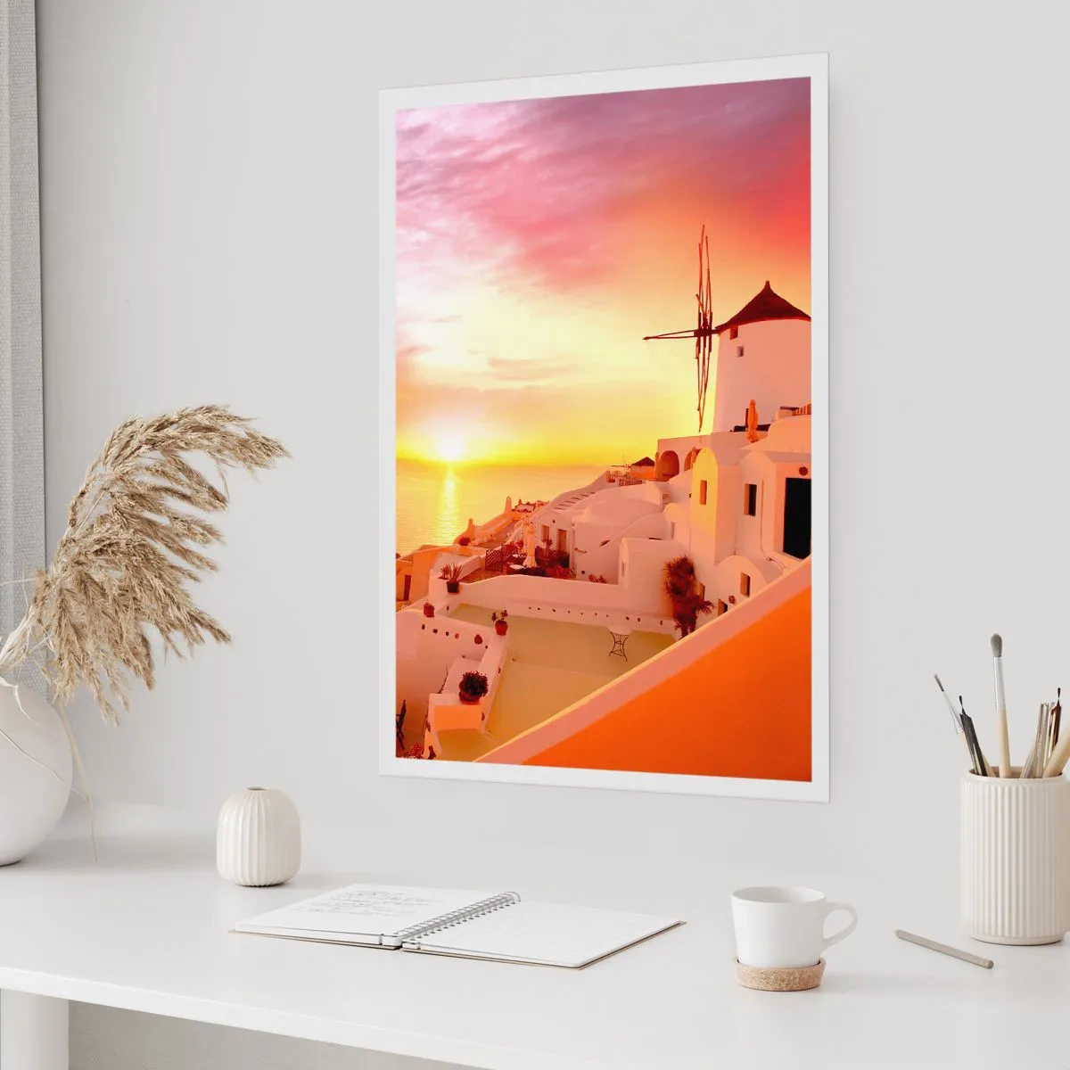 Affiche - Poster - Fondre en blanc et or - 30x40 cm