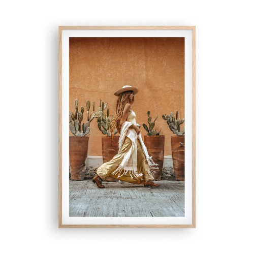 Affiche dans un chêne clair - Poster - Style hippie - 61x91 cm
