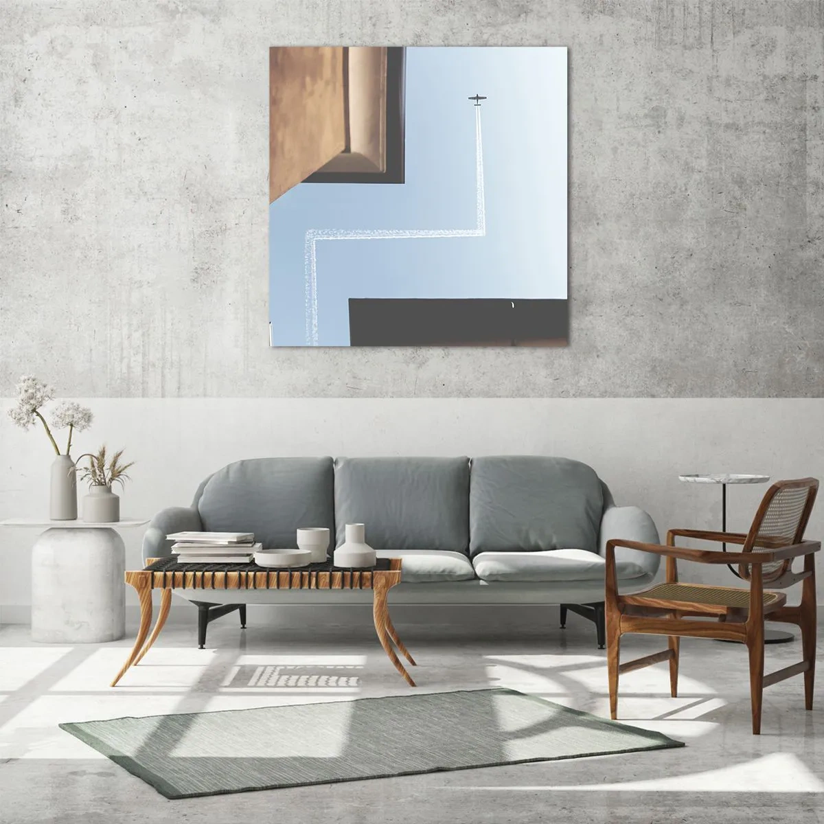 Impression sur verre - Image sur verre - Au-dessus du labyrinthe de la ville - 70x70 cm