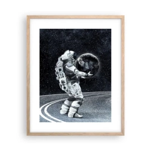 Affiche dans un chêne clair - Poster - Sur la Voie Lactée - 40x50 cm