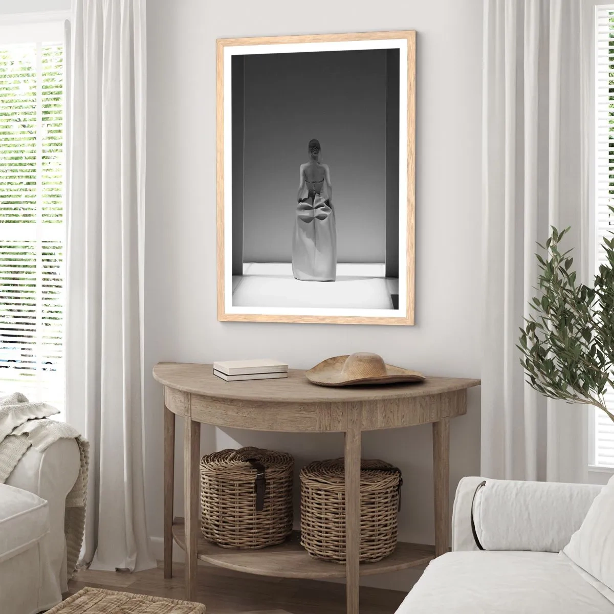 Affiche dans un chêne clair - Poster - Simplicité raffinée - 30x40 cm