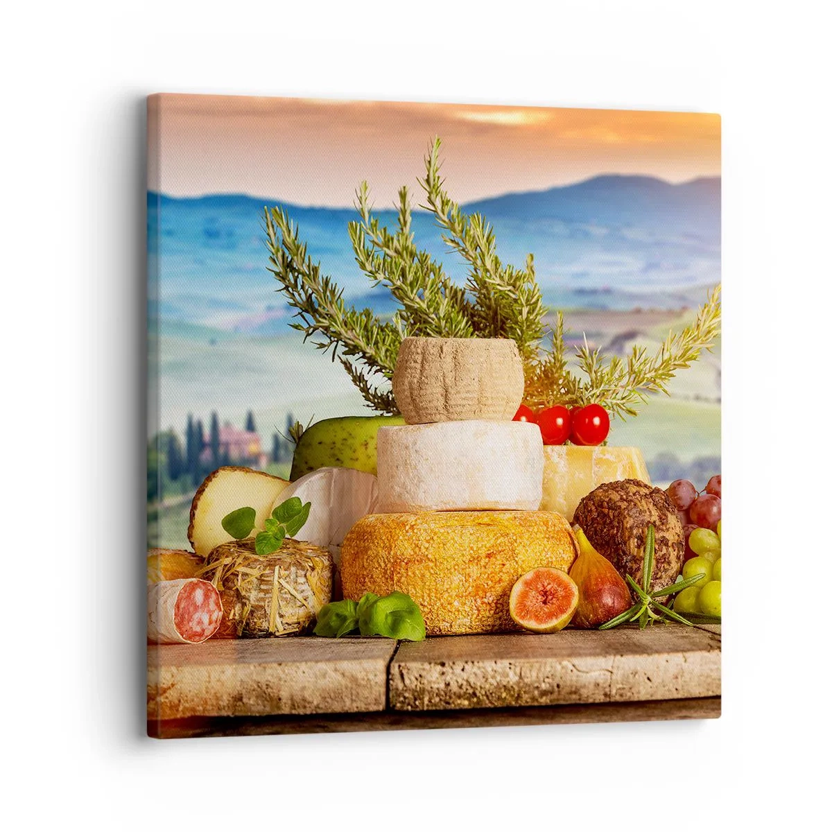 Impression sur toile - Image sur toile - La joie de vivre à l'italienne - 30x30 cm