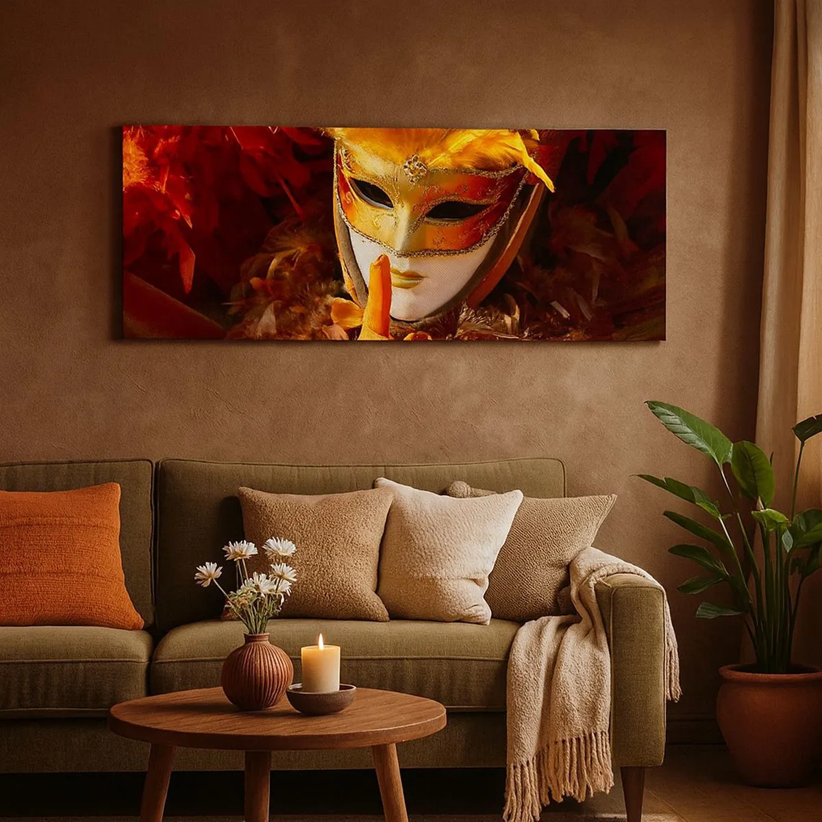 Impression sur toile - Image sur toile - Le secret est une partie du jeu - 100x40 cm