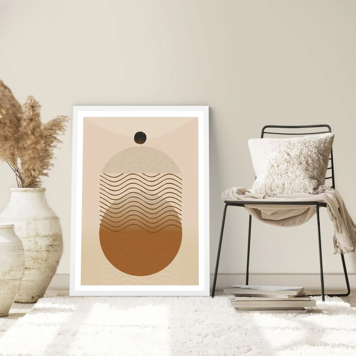 Affiche dans un cadre blanc - Poster - Sur l'origine des figures géométriques - 50x70 cm