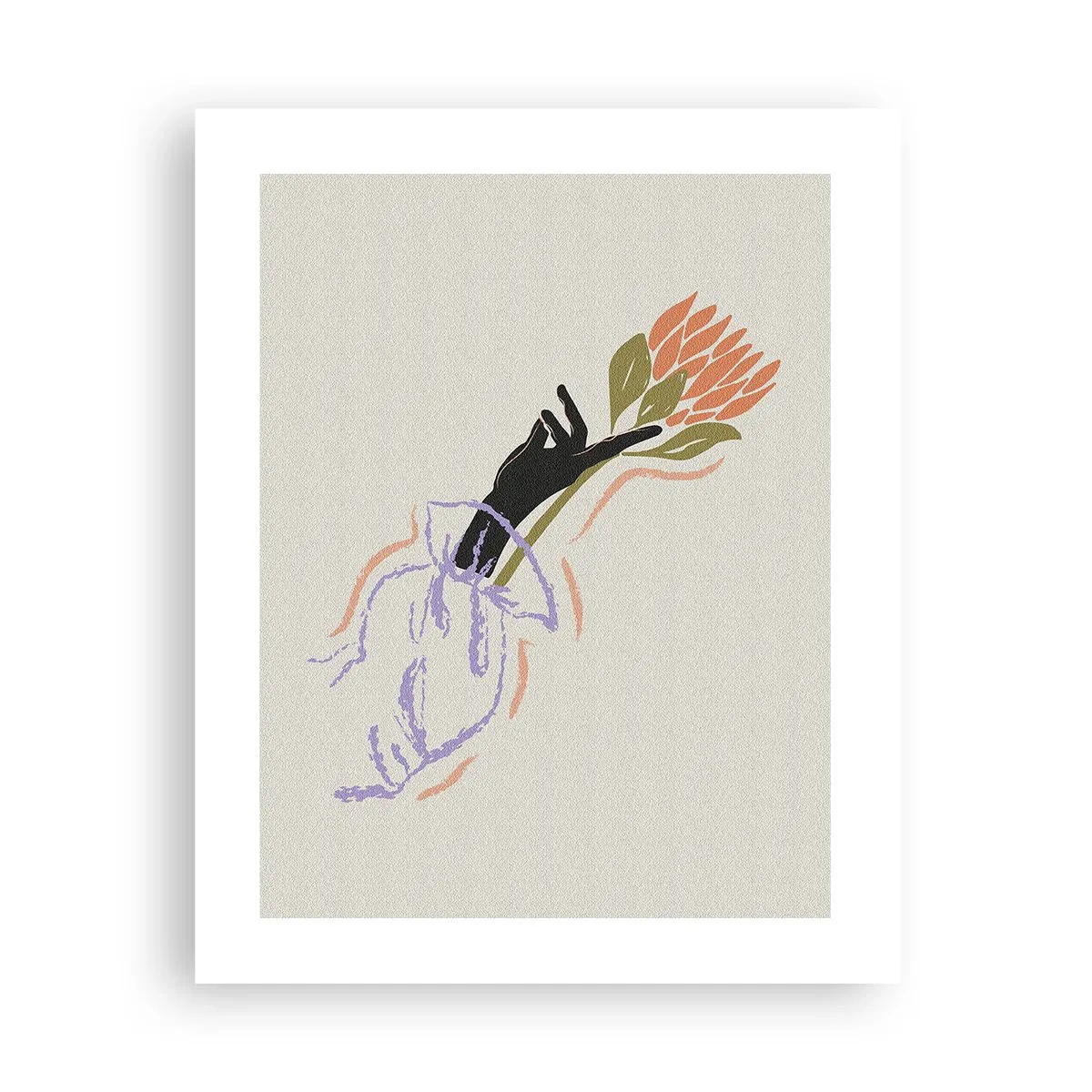 Affiche - Poster - Touche fraternelle - 40x50 cm