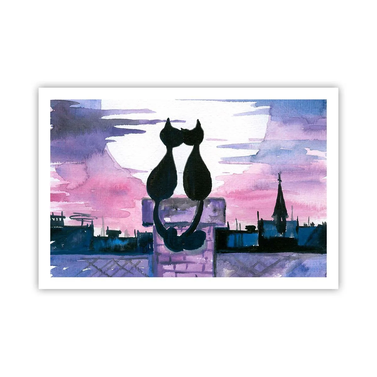 Affiche - Poster - Rendez-vous sous la lune - 91x61 cm