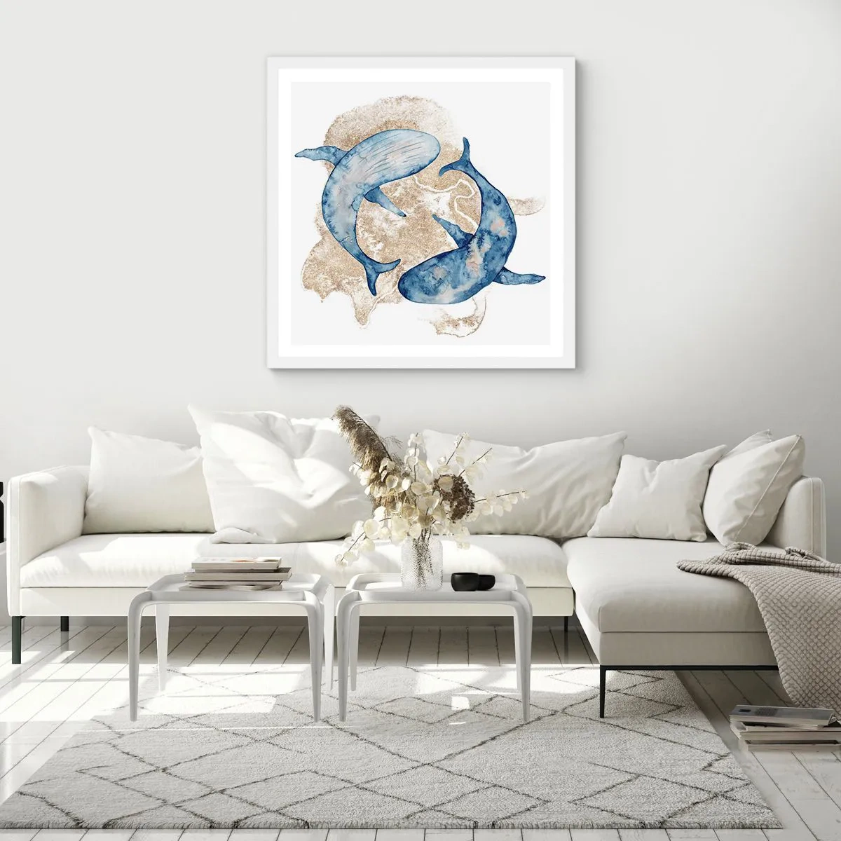 Affiche dans un cadre blanc - Poster - Amis ou amoureux? - 60x60 cm