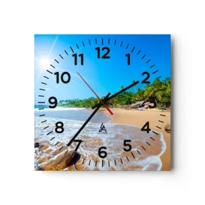 Horloge murale - Pendule murale - Un endroit exotique pour vous - 40x40 cm