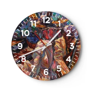 Horloge murale - Pendule murale - Dans le même tempo - 40x40 cm