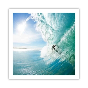Affiche - Poster - Toujours sur la vague - 60x60 cm