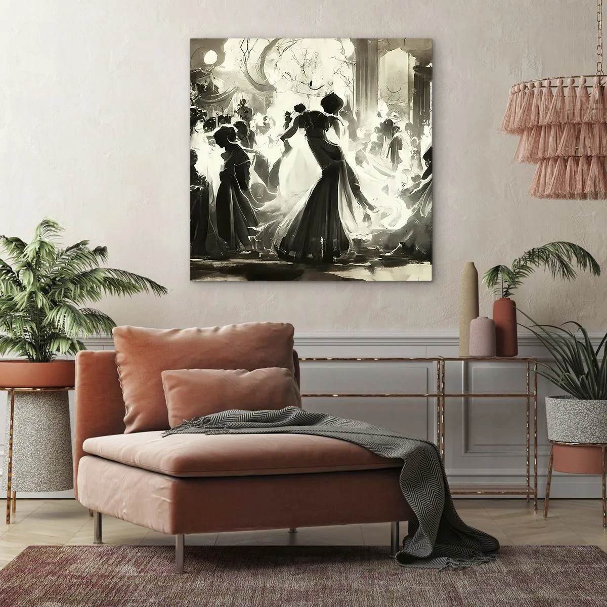 Impression sur toile - Image sur toile - La grande mascarade - 30x30 cm