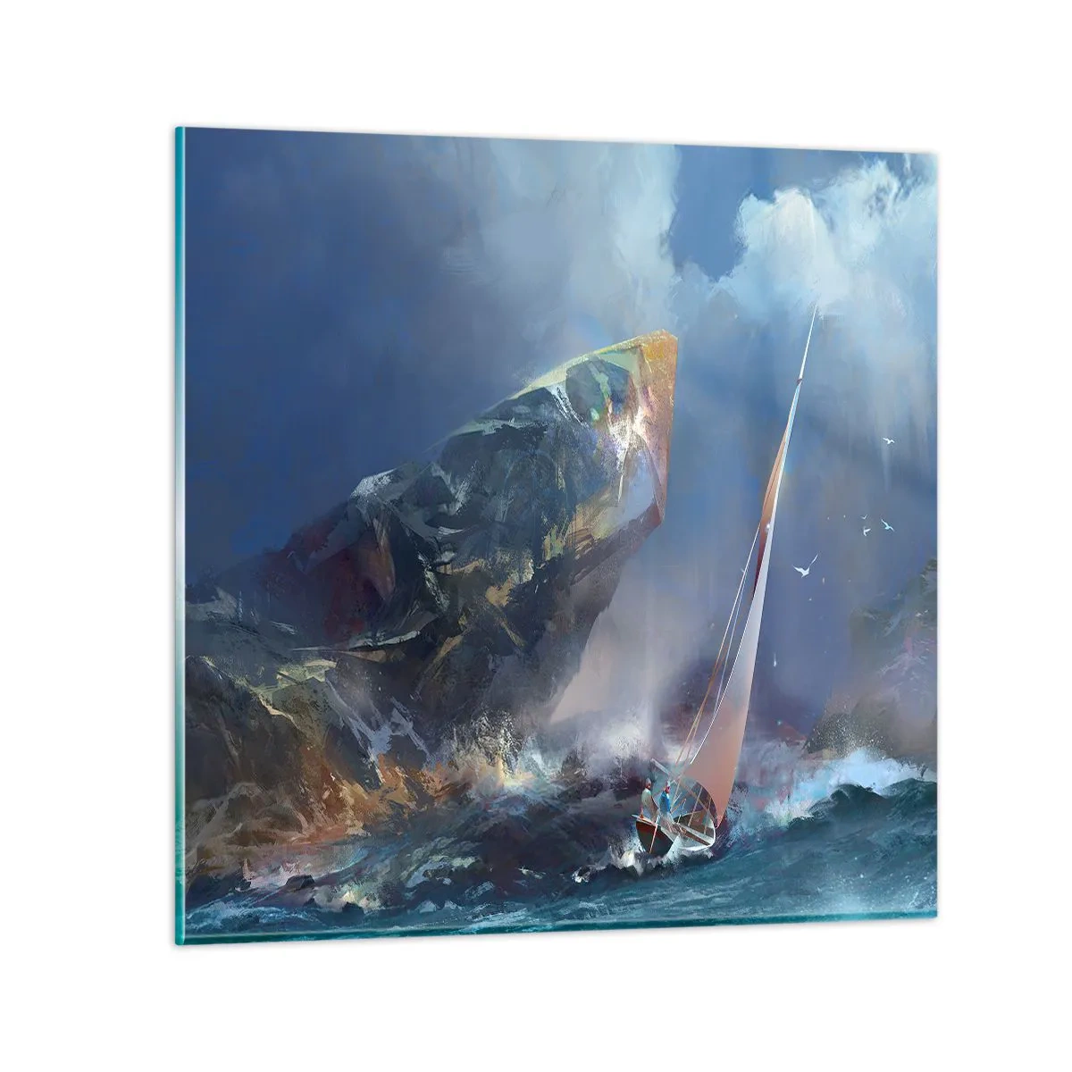 Impression sur verre - Image sur verre - Celui qui est courageux, gagne - 50x50 cm