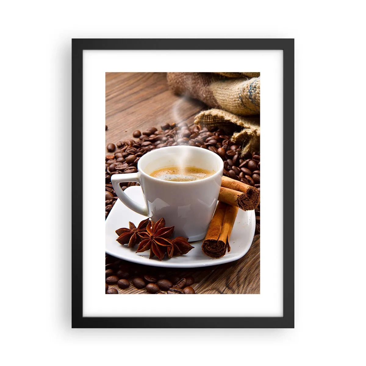 Affiche dans un cadre noir - Poster - Saveur et arôme épicés - 30x40 cm