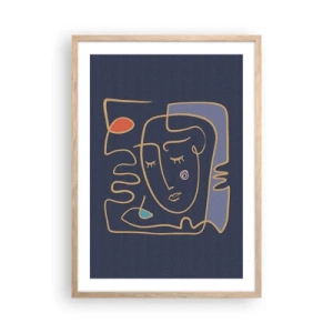 Affiche dans un chêne clair - Poster - En réflexion - 50x70 cm