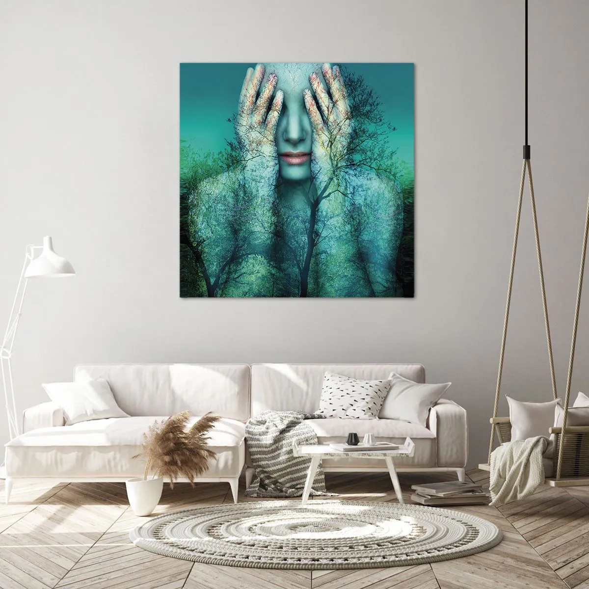 Impression sur toile - Image sur toile - immergé dans l'azur - 70x70 cm